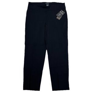 Zac & Rachel Black Pants NWT Women's 12 "The Ultimate Fit" Stretch Split Hem New